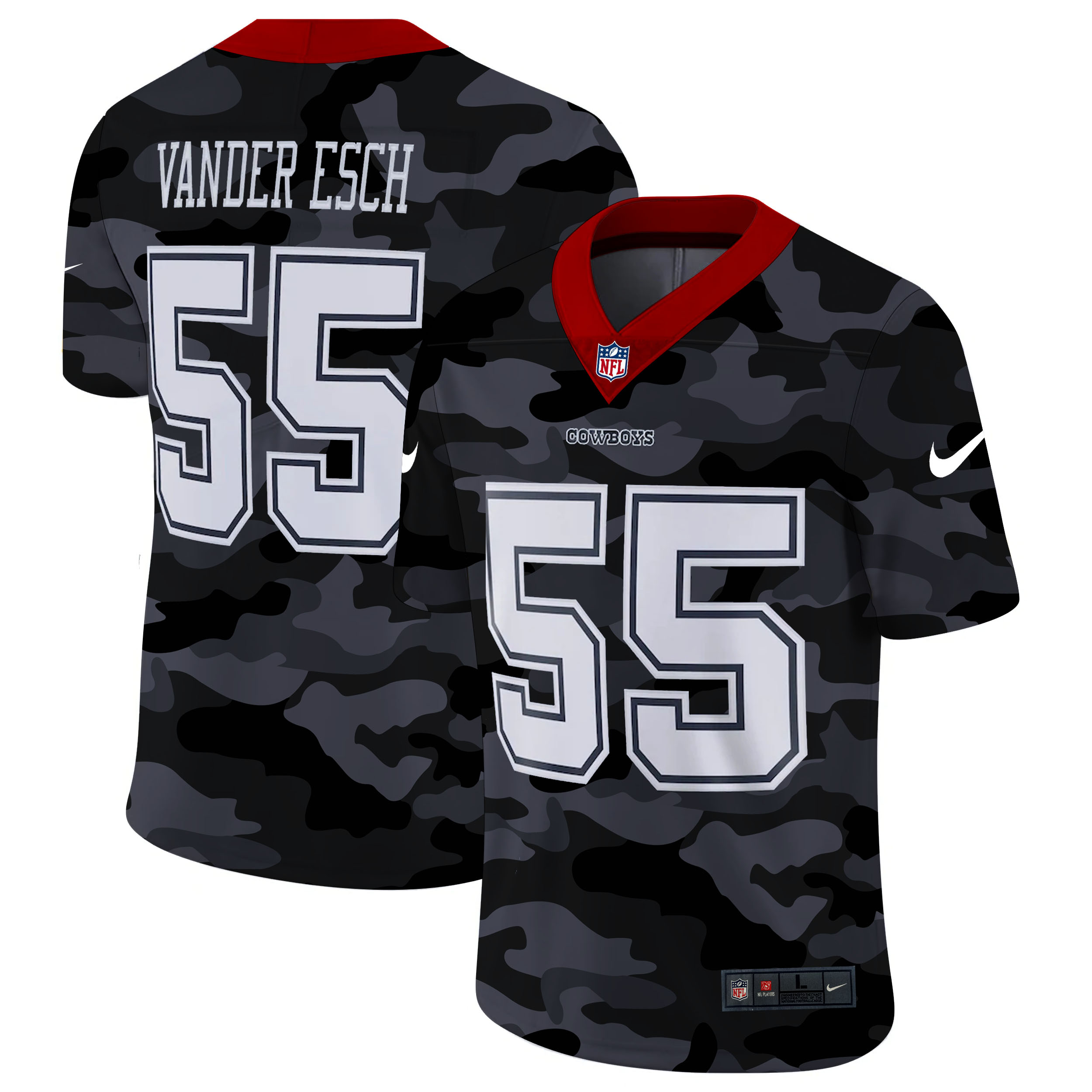 Dallas Cowboys #55 Leighton Vander Esch Men's 2020 Black CAMO Vapor Untouchable Limited Stitched Jersey cheap jerseys for sale - CheapJerseys.Shop