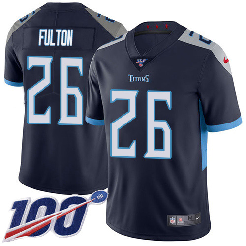 Tennessee Titans #26 Kristian Fulton Navy Blue Team Color Youth Stitched 100th Season Vapor Untouchable Limited Jersey Youth cheap jerseys for sale - CheapJerseys.Shop