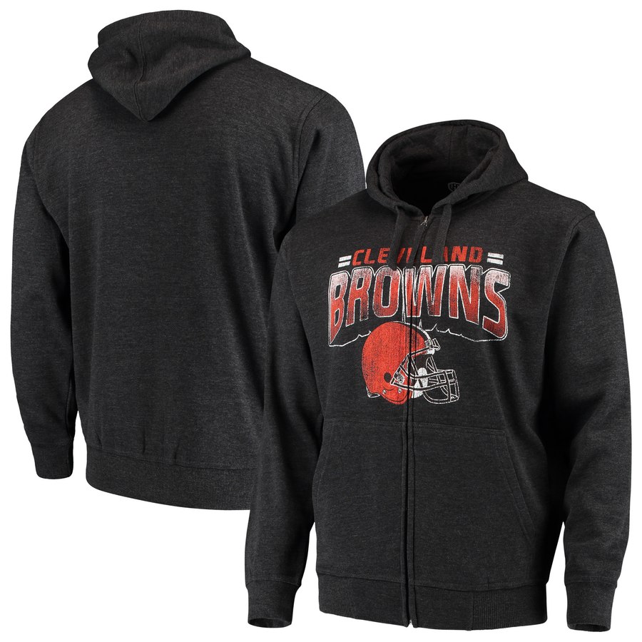 Cleveland Browns G-III Sports By Carl Banks Perfect Season Full-Zip Hoodie Charcoal cheap jerseys for sale - CheapJerseys.Shop