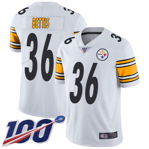 Steelers #36 Jerome Bettis White Men's Stitched 100th Season Vapor Limited Jersey cheap jerseys for sale - CheapJerseys.Shop