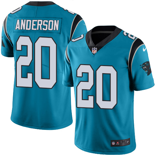 Carolina Panthers #20 C.J. Anderson Blue Alternate Men's Stitched Vapor Untouchable Limited Jersey Men's cheap jerseys for sale - CheapJerseys.Shop