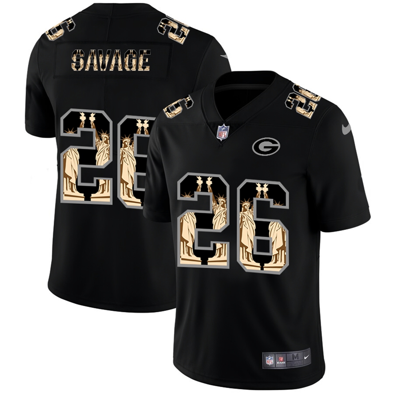 Green Bay Packers #26 Darnell Savage Jr Carbon Black Vapor Statue Of Liberty Limited Jersey cheap jerseys for sale - CheapJerseys.Shop
