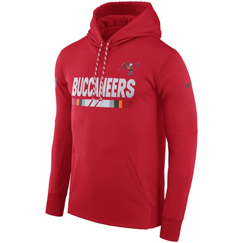 Men's Tampa Bay Buccaneers Red Sideline ThermaFit Performance PO Hoodie cheap jerseys for sale - CheapJerseys.Shop
