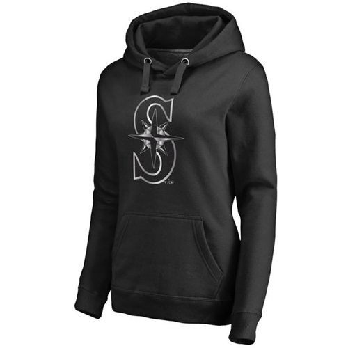 Women's Seattle Mariners Platinum Collection Pullover Hoodie Black cheap jerseys for sale - CheapJerseys.Shop