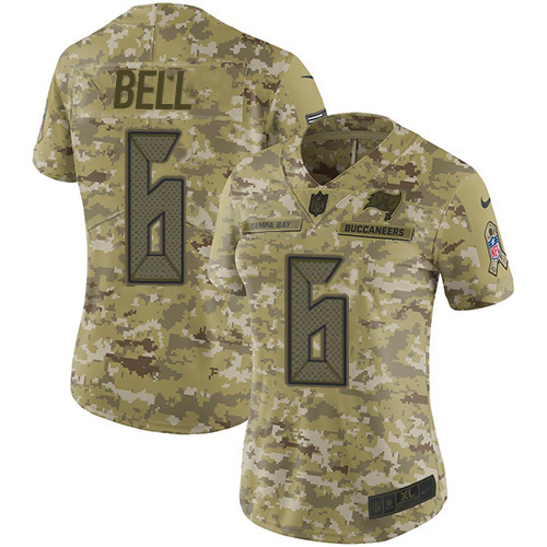 Tampa Bay Buccaneers #6 Le'Veon Bell Camo Women's Stitched Limited 2018 Salute To Service Jersey Womens cheap jerseys for sale - CheapJerseys.Shop