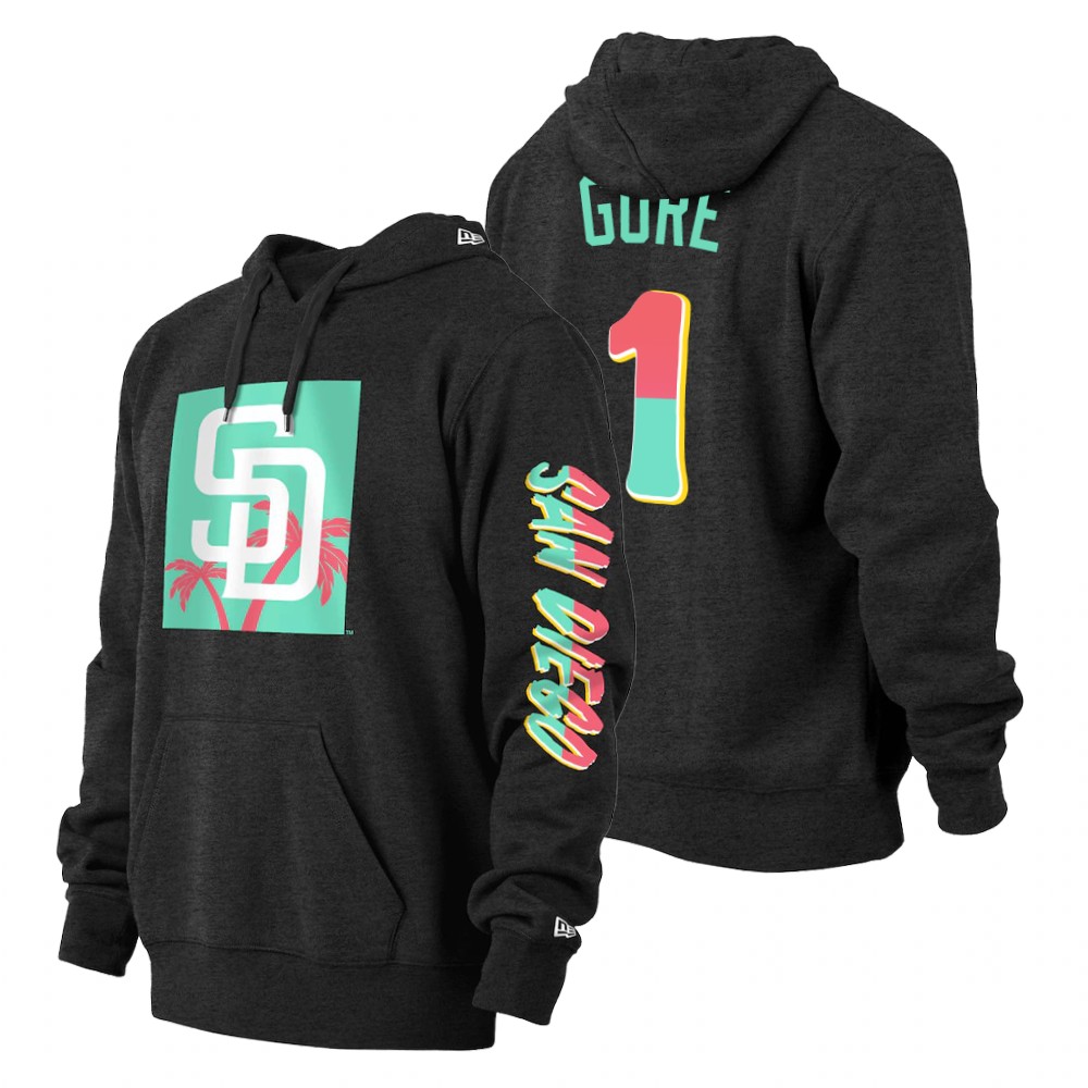 San Diego Padres #1 MacKenzie Gore Men's 2022 City Connect Hoodie - Black cheap jerseys for sale - CheapJerseys.Shop