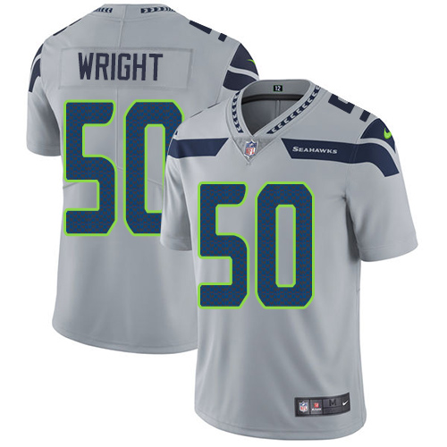 Seattle Seahawks #50 K.J. Wright Grey Alternate Men's Stitched Vapor Untouchable Limited Jersey Men's cheap jerseys for sale - CheapJerseys.Shop