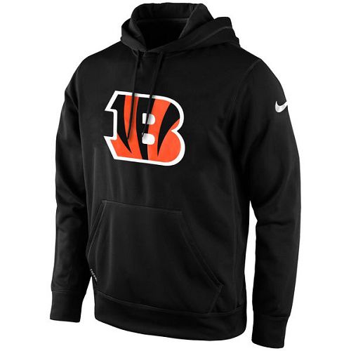 Men's Cincinnati Bengals Black KO Logo Essential Hoodie cheap jerseys for sale - CheapJerseys.Shop