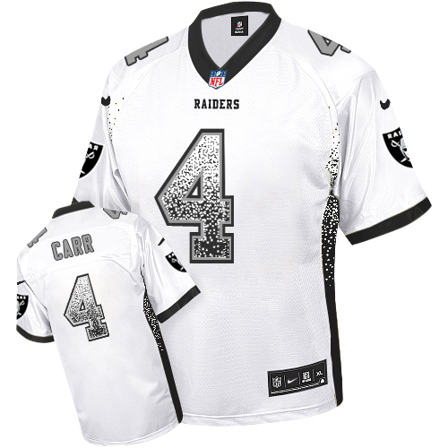 Raiders #4 Derek Carr White Men's Stitched Elite Drift Fashion Jersey cheap jerseys for sale - CheapJerseys.Shop
