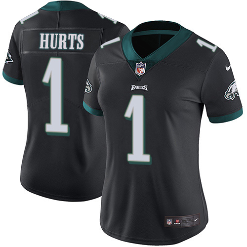 Eagles #1 Jalen Hurts Black Alternate Women's Stitched Vapor Untouchable Limited Jersey cheap jerseys for sale - CheapJerseys.Shop