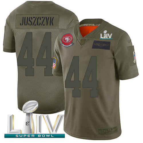 49ers #44 Kyle Juszczyk Camo Super Bowl LIV 2020 Men's Stitched Limited 2019 Salute To Service Jersey cheap jerseys for sale - CheapJerseys.Shop