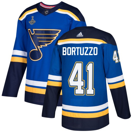St. Louis Blues #41 Robert Bortuzzo Blue Home Authentic 2019 Stanley Cup Champions Stitched Jersey Men's cheap jerseys for sale - CheapJerseys.Shop