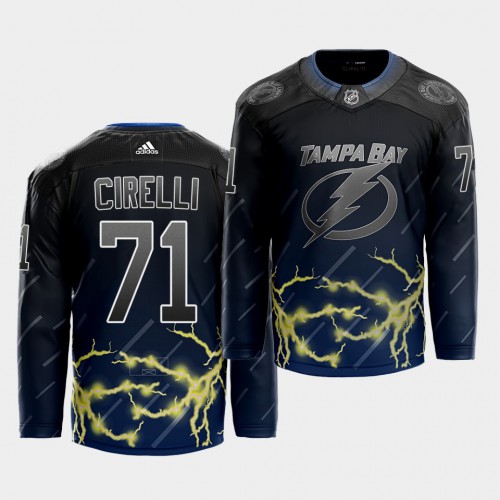 Tampa Bay Lightning #71 Anthony Cirelli 2021 City Concept Stitched Jersey - Black Men's cheap jerseys for sale - CheapJerseys.Shop