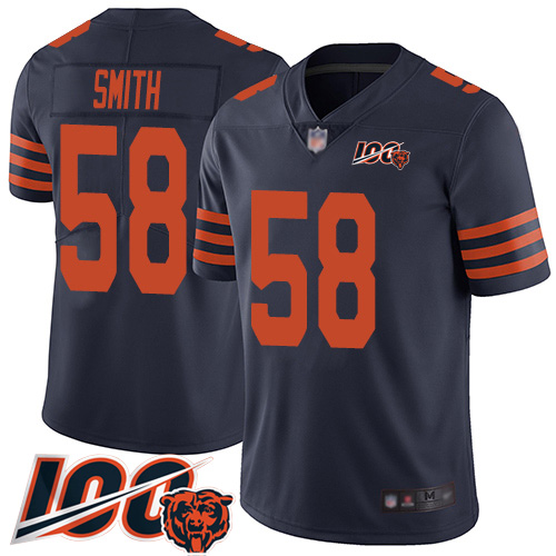Chicago Bears #58 Roquan Smith Navy Blue Alternate Youth Stitched 100th Season Vapor Limited Jersey Youth cheap jerseys for sale - CheapJerseys.Shop