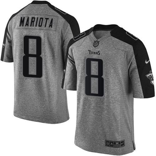 Tennessee Titans #8 Marcus Mariota Gray Men's Stitched Limited Gridiron Gray Jersey Men's cheap jerseys for sale - CheapJerseys.Shop