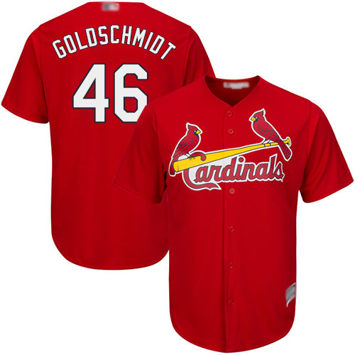 St.Louis Cardinals #46 Paul Goldschmidt Red New Cool Base Stitched Jersey Men's cheap jerseys for sale - CheapJerseys.Shop
