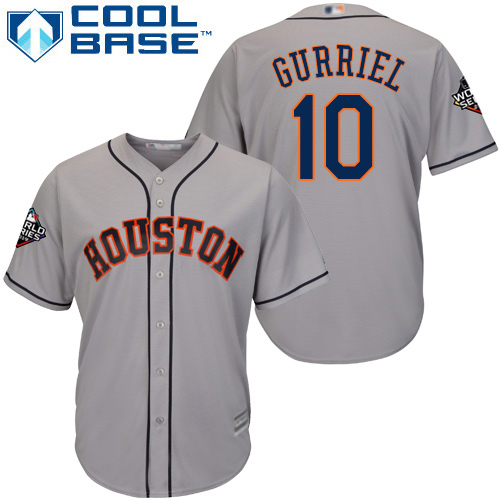 Houston Astros #10 Yuli Gurriel Grey Cool Base 2019 World Series Bound Stitched Youth Jersey Youth cheap jerseys for sale - CheapJerseys.Shop