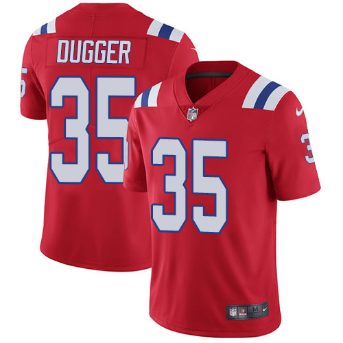 New England Patriots #35 Kyle Dugger Red Alternate Men's Stitched Vapor Untouchable Limited Jersey Men's cheap jerseys for sale - CheapJerseys.Shop