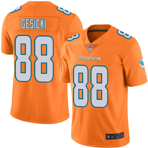 Dolphins #88 Mike Gesicki Orange Men's Stitched Limited Rush Jersey cheap jerseys for sale - CheapJerseys.Shop