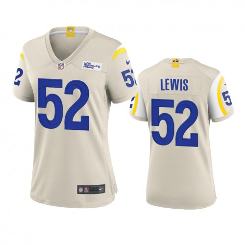 Los Angeles Los Angeles Rams #52 Terrell Lewis Women's Game Jersey - Bone Womens cheap jerseys for sale - CheapJerseys.Shop