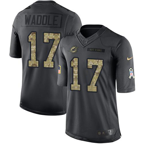 Dolphins #17 Jaylen Waddle Black Youth Stitched Limited 2016 Salute To Service Jersey cheap jerseys for sale - CheapJerseys.Shop