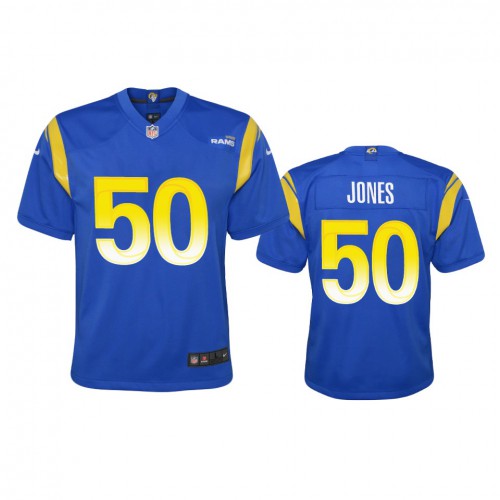 Los Angeles Los Angeles Rams #50 Ernest Jones Youth Game Jersey - Royal Youth cheap jerseys for sale - CheapJerseys.Shop