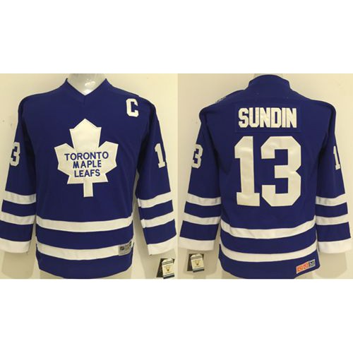 Maple Toronto Maple Leafs #13 Mats Sundin Blue CCM Stitched Youth Jersey Youth cheap jerseys for sale - CheapJerseys.Shop