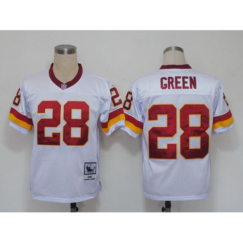 Mitchell And Ness Washington Commanders #28 Darrell Green White Stitched Jersey Men's cheap jerseys for sale - CheapJerseys.Shop
