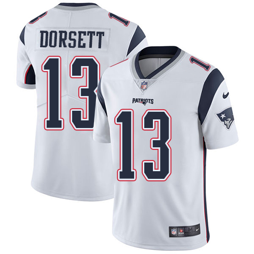 New England Patriots #13 Phillip Dorsett White Men's Stitched Vapor Untouchable Limited Jersey Men's cheap jerseys for sale - CheapJerseys.Shop