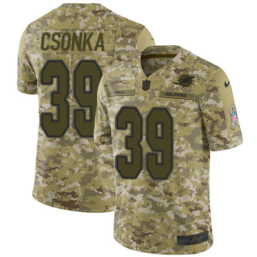 Miami Dolphins #39 Larry Csonka Camo Youth Stitched Limited 2018 Salute to Service Jersey Youth cheap jerseys for sale - CheapJerseys.Shop