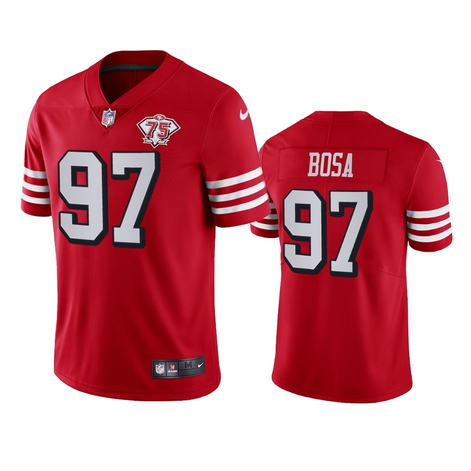 49ers #97 Nick Bosa Red Rush Youth 75th Anniversary Stitched Vapor Untouchable Limited Jersey cheap jerseys for sale - CheapJerseys.Shop