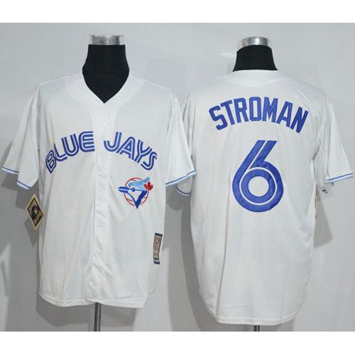 Toronto Blue Jays #6 Marcus Stroman White Cooperstown Throwback Stitched Jersey Men's cheap jerseys for sale - CheapJerseys.Shop