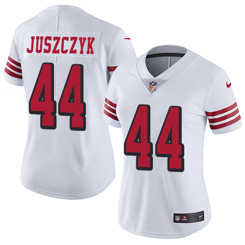 49ers #44 Kyle Juszczyk White Rush Women's Stitched Vapor Untouchable Limited Jersey cheap jerseys for sale - CheapJerseys.Shop