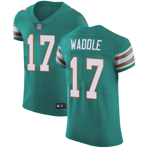 Dolphins #17 Jaylen Waddle Aqua Green Alternate Men's Stitched Vapor Untouchable Elite Jersey cheap jerseys for sale - CheapJerseys.Shop