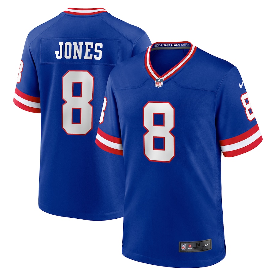 New York Giants #8 Daniel Jones Royal Men's Classic Retired Player Game Jersey cheap jerseys for sale - CheapJerseys.Shop
