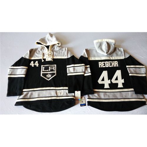 Los Angeles Kings #44 Robyn Regehr Black Sawyer Hooded Sweatshirt Stitched Jersey Men's cheap jerseys for sale - CheapJerseys.Shop