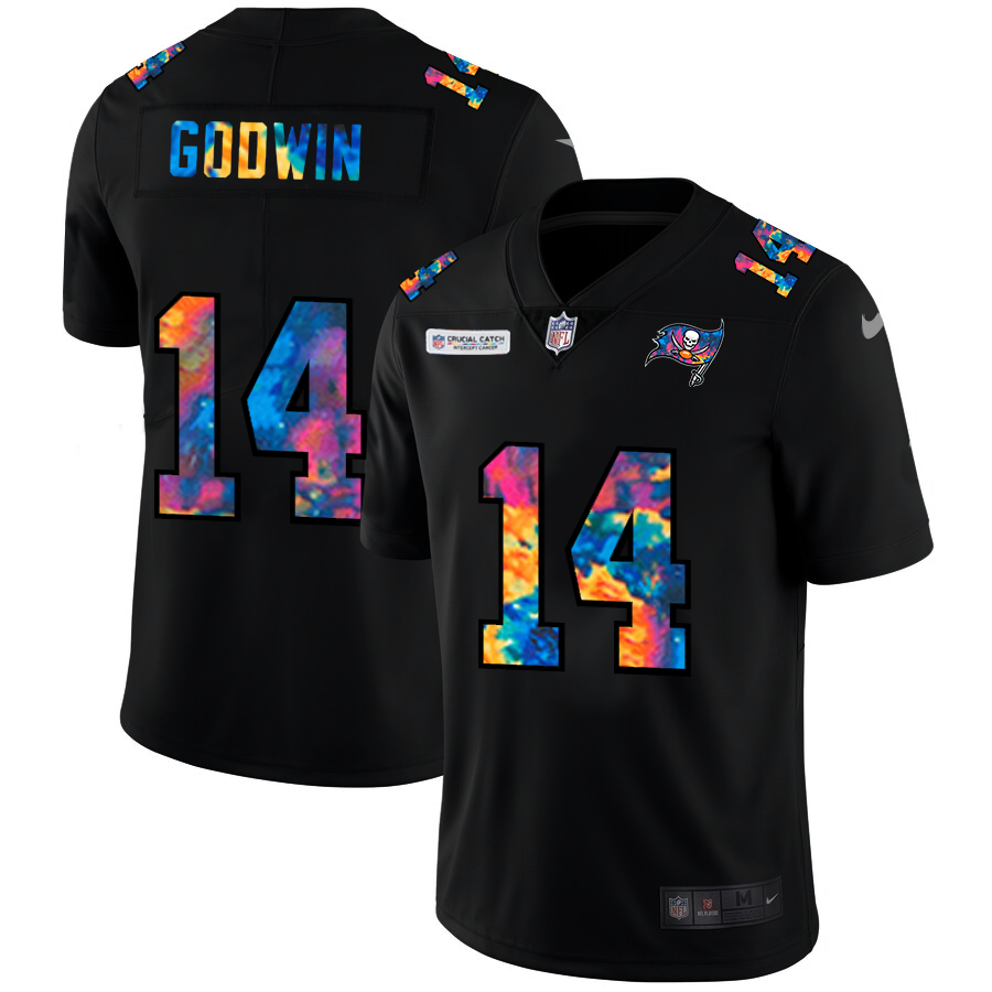 Tampa Bay Buccaneers #14 Chris Godwin Men's Multi-Color Black 2020 Crucial Catch Vapor Untouchable Limited Jersey cheap jerseys for sale - CheapJerseys.Shop
