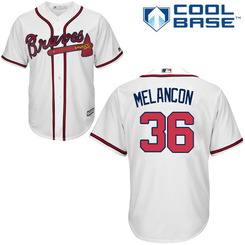 Atlanta Braves #36 Mark Melancon White New Cool Base Stitched Jersey Men's cheap jerseys for sale - CheapJerseys.Shop
