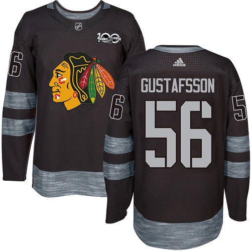 Chicago Blackhawks #56 Erik Gustafsson Black 1917-2017 100th Anniversary Stitched Jersey Men's cheap jerseys for sale - CheapJerseys.Shop