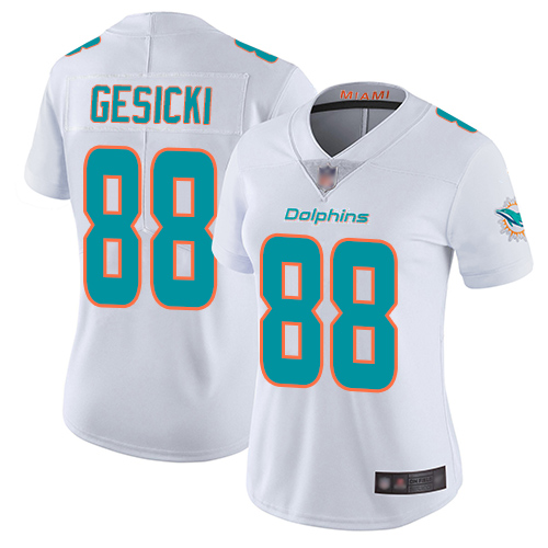 Dolphins #88 Mike Gesicki White Women's Stitched Vapor Untouchable Limited Jersey cheap jerseys for sale - CheapJerseys.Shop
