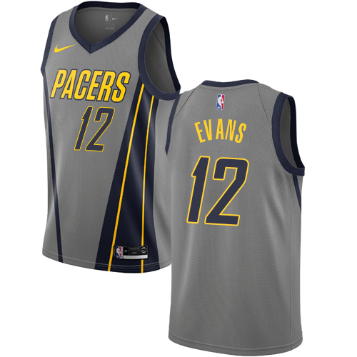 Indiana Pacers #12 Tyreke Evans Gray Swingman City Edition 2018/19 Jersey Mens cheap jerseys for sale - CheapJerseys.Shop