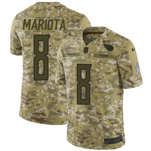 Tennessee Titans #8 Marcus Mariota Camo Youth Stitched Limited 2018 Salute to Service Jersey Youth cheap jerseys for sale - CheapJerseys.Shop