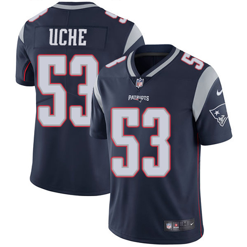 New England Patriots #53 Josh Uche Navy Blue Team Color Youth Stitched Vapor Untouchable Limited Jersey Youth cheap jerseys for sale - CheapJerseys.Shop