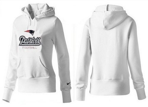 Women's New England Patriots Authentic Logo Pullover Hoodie White cheap jerseys for sale - CheapJerseys.Shop