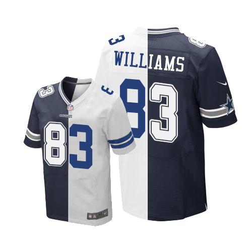 Dallas Cowboys #83 Terrance Williams Navy Blue/White Men's Stitched Elite Split Jersey Men's cheap jerseys for sale - CheapJerseys.Shop