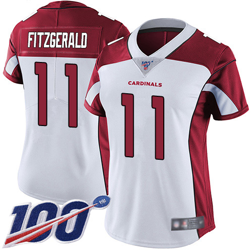 Cardinals #11 Larry Fitzgerald White Women's Stitched 100th Season Vapor Limited Jersey cheap jerseys for sale - CheapJerseys.Shop