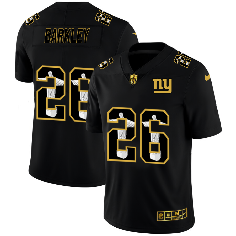 New York Giants #26 Saquon Barkley Carbon Black Vapor Cristo Redentor Limited Jersey cheap jerseys for sale - CheapJerseys.Shop