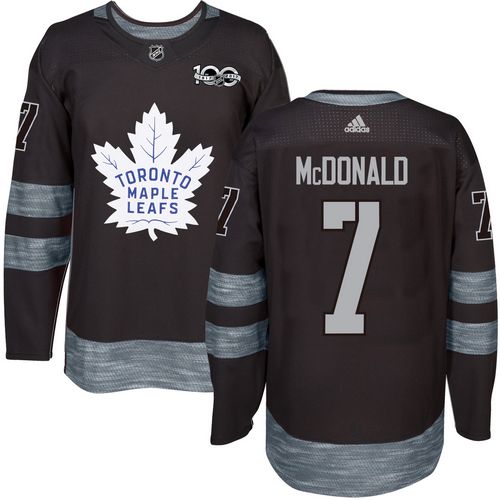 Maple Toronto Maple Leafs #7 Lanny McDonald Black 1917-2017 100th Anniversary Stitched Jersey Men's cheap jerseys for sale - CheapJerseys.Shop