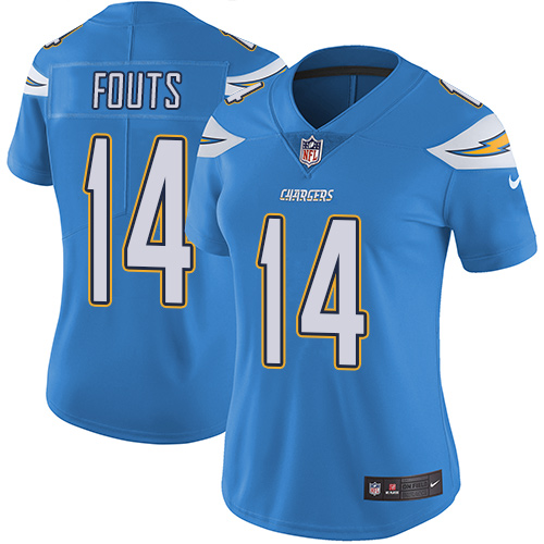 Los Angeles Chargers #14 Dan Fouts Electric Blue Alternate Women's Stitched Vapor Untouchable Limited Jersey Womens cheap jerseys for sale - CheapJerseys.Shop