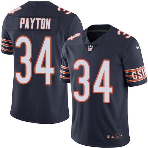 Bears #34 Walter Payton Navy Blue Team Color Men's Stitched Vapor Untouchable Limited Jersey cheap jerseys for sale - CheapJerseys.Shop